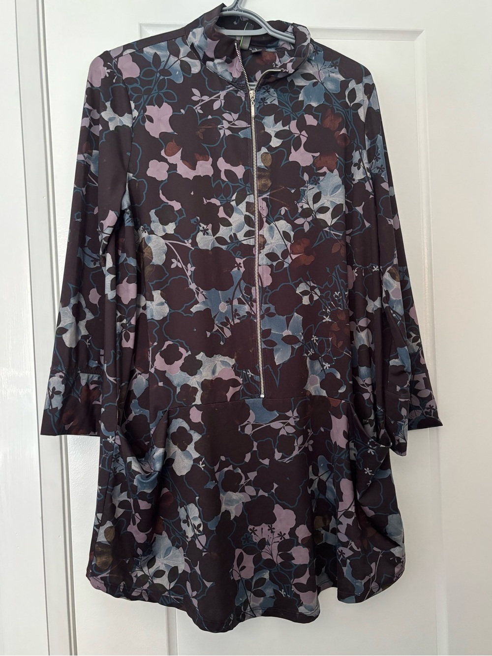 Shannon Passero floral quarter-zip tunic dress